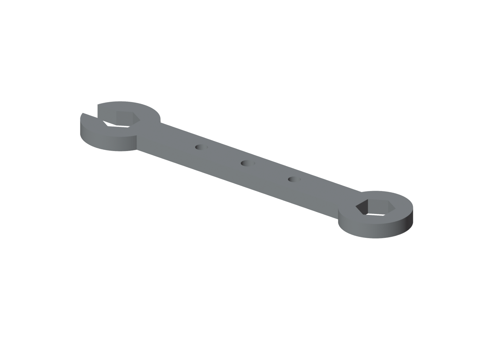 Rendered M8 service wrench generated as CAD evidence