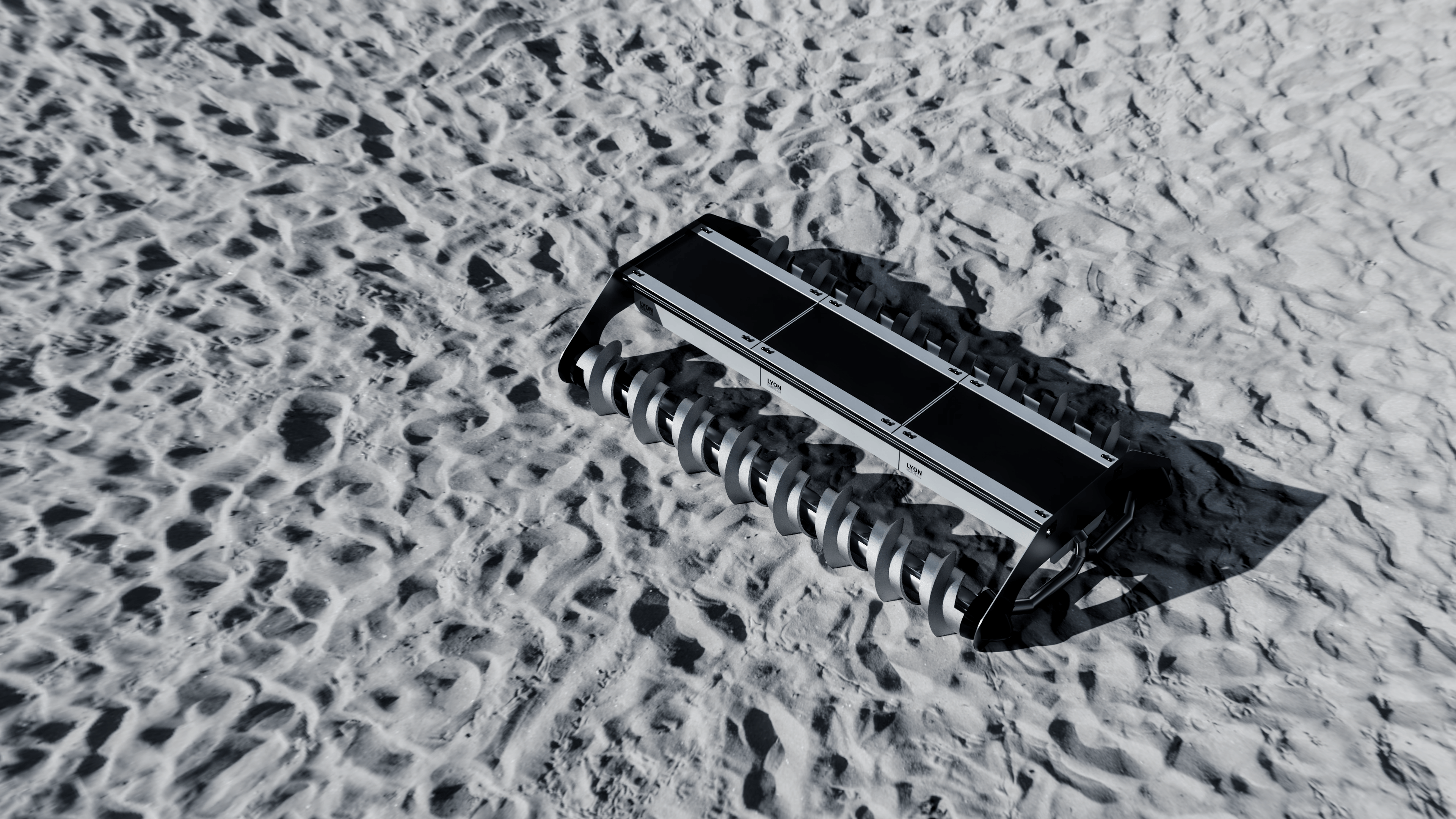 Concept render of a lunar in-situ resource utilization plant on the surface