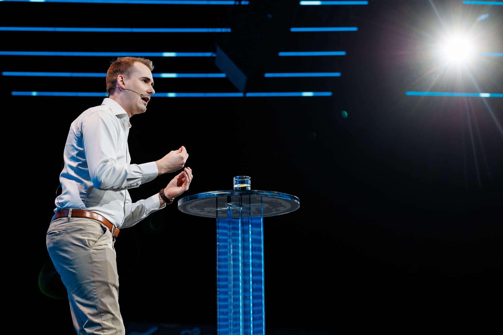 Christopher Lyon delivering the AI keynote at the Offshore Norge annual conference, Oslo, March 2024.