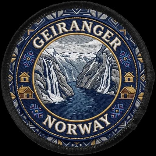 Geirangerfjord generated patch artwork