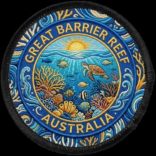 Great Barrier Reef generated patch artwork