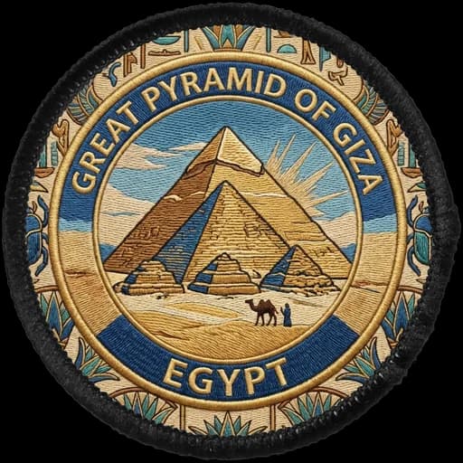 Great Pyramid of Giza generated patch artwork
