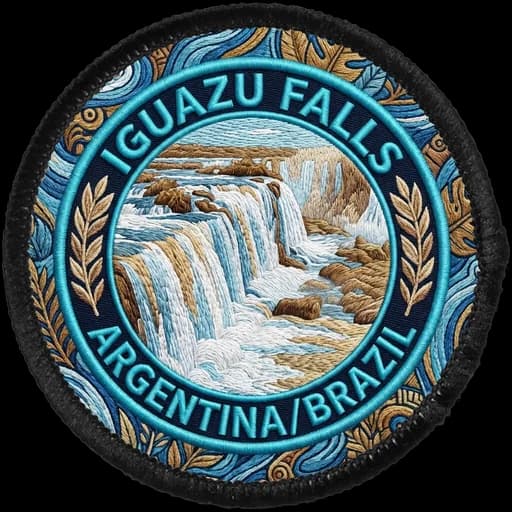 Iguazu Falls generated patch artwork
