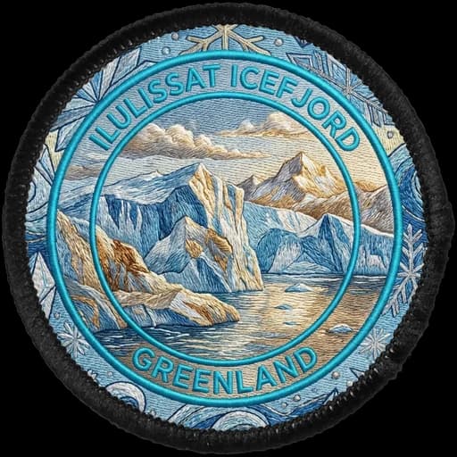Ilulissat Icefjord generated patch artwork