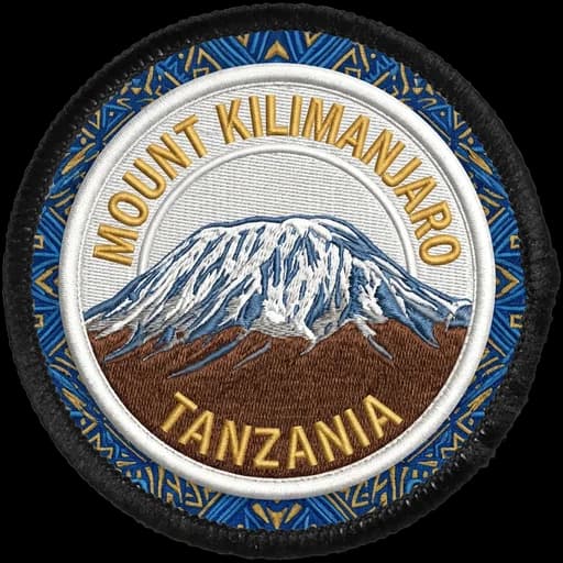 Mount Kilimanjaro generated patch artwork