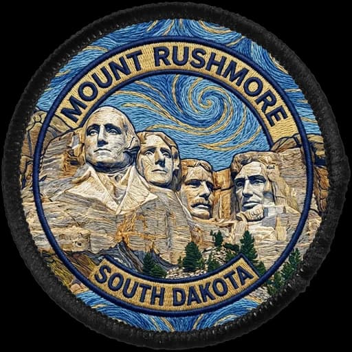 Mount Rushmore generated patch artwork