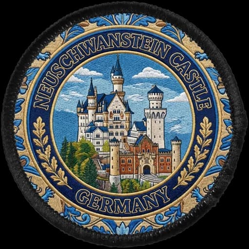 Neuschwanstein Castle generated patch artwork