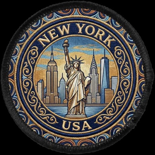 New York generated patch artwork