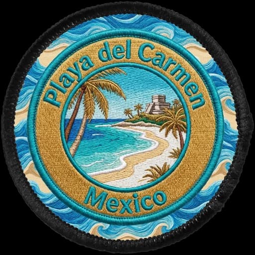 Playa del Carmen generated patch artwork