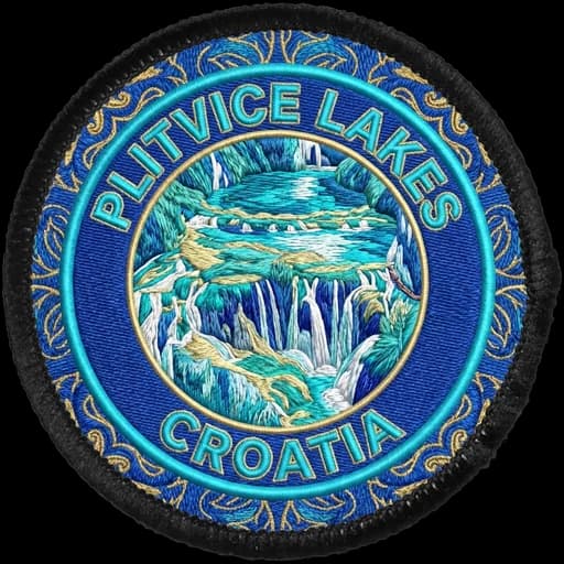 Plitvice Lakes generated patch artwork