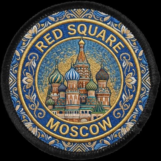 Red Square generated patch artwork
