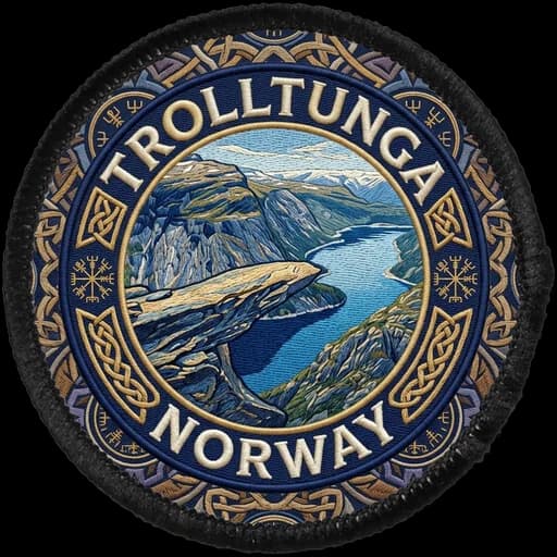 Trolltunga generated patch artwork