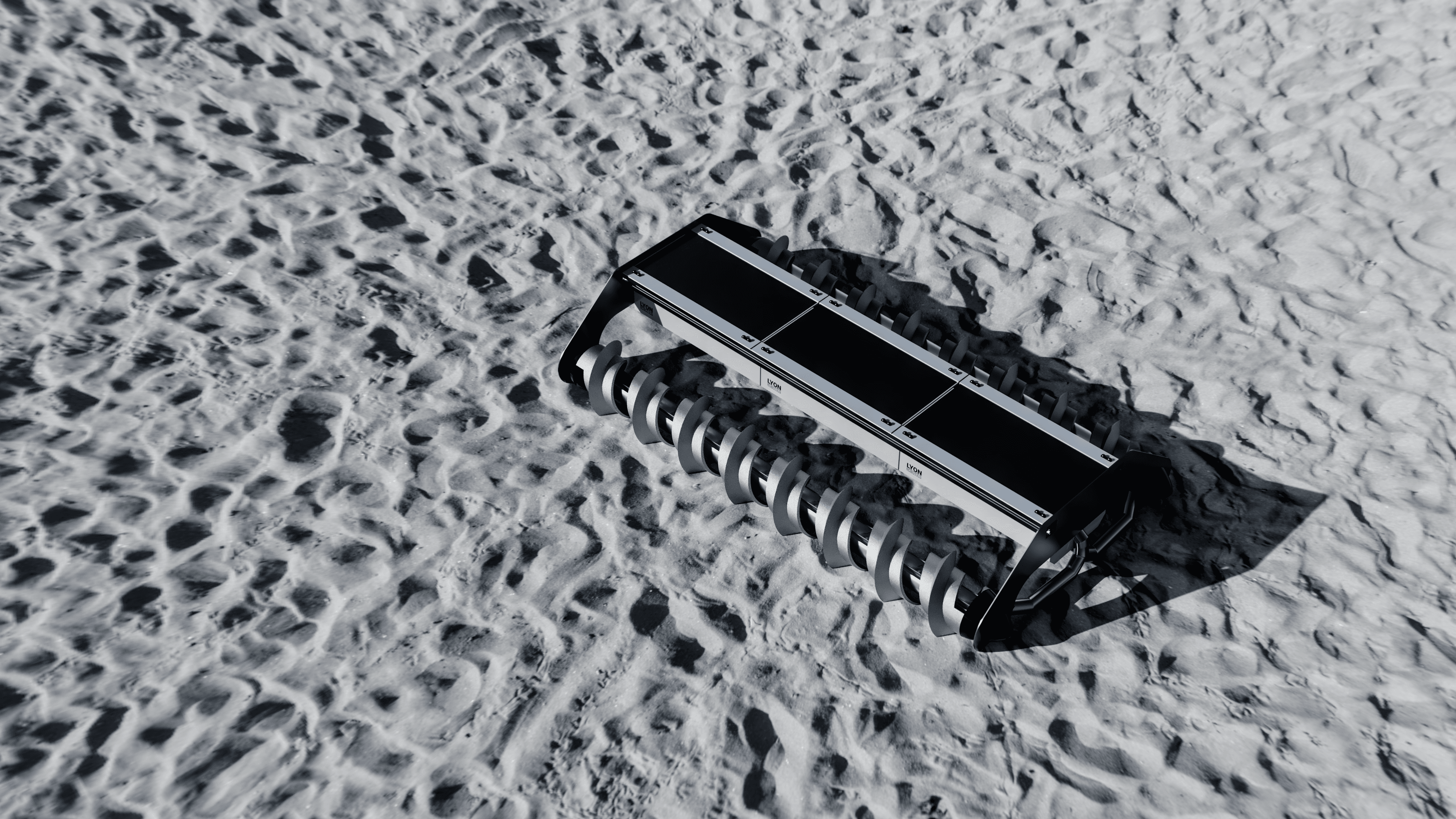 Concept render of a lunar in-situ resource utilization plant on the surface